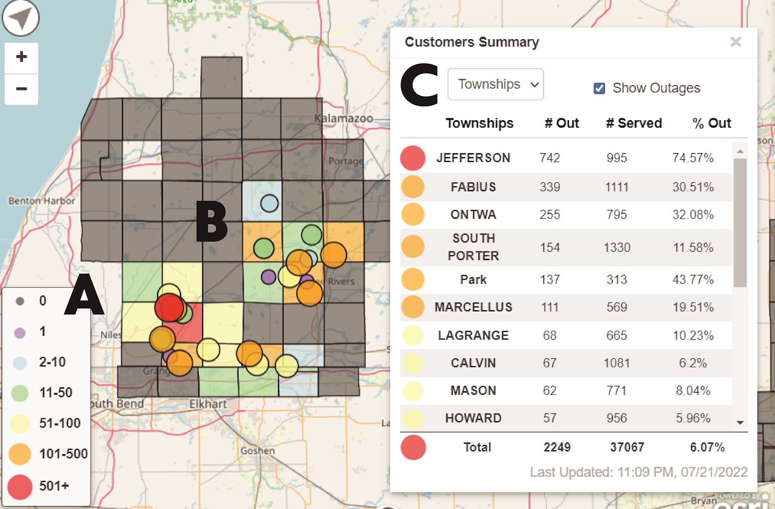 outage map example